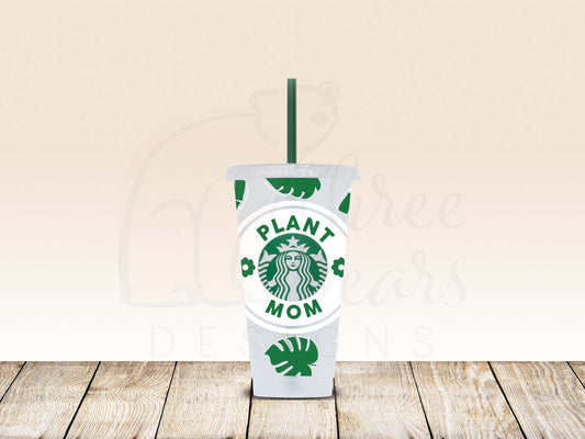 Plant Mom 24oz Cold Cup w/Straw