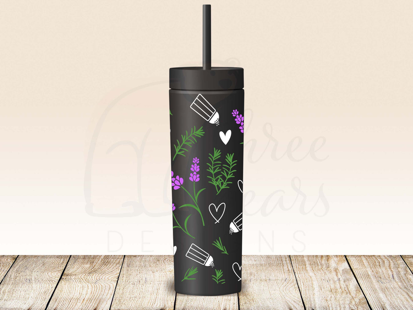 Salt Rosemary Lavender Love Skinny Tumbler