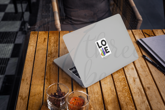 Pride LOVE Sticker — INDOOR USE ONLY