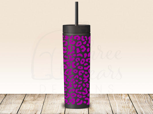 Leopard Print Skinny Tumbler