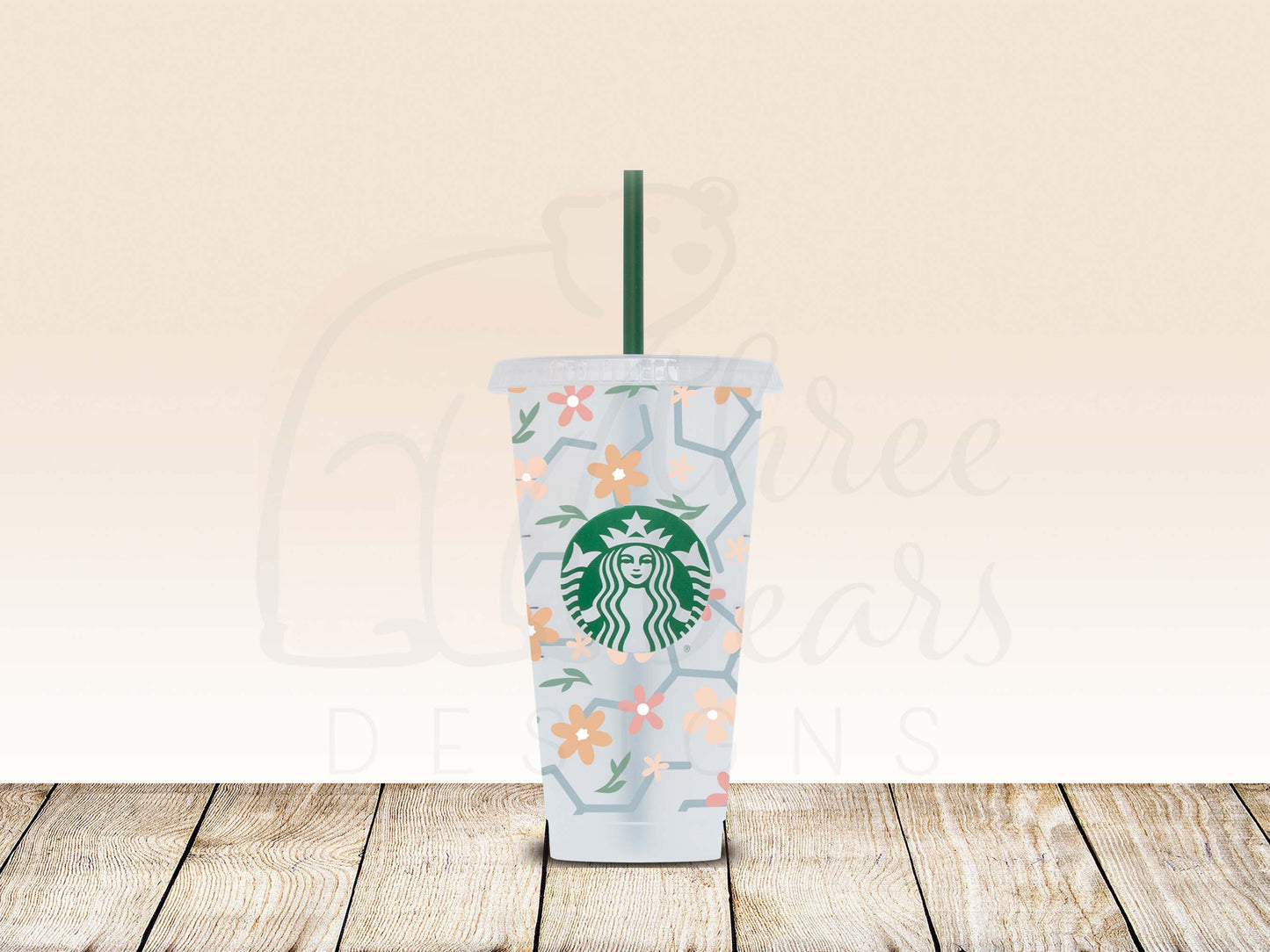 Serotonin Flowers 24oz Cold Cup w/Straw