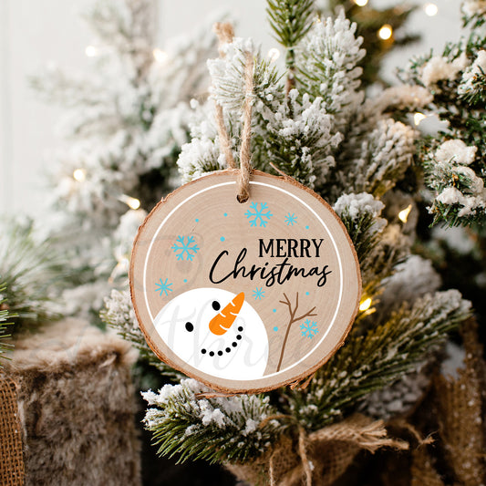 Snowman Merry Christmas Ornament