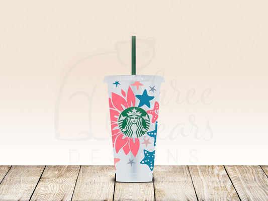 Starfish 24oz Cold Cup w/Straw