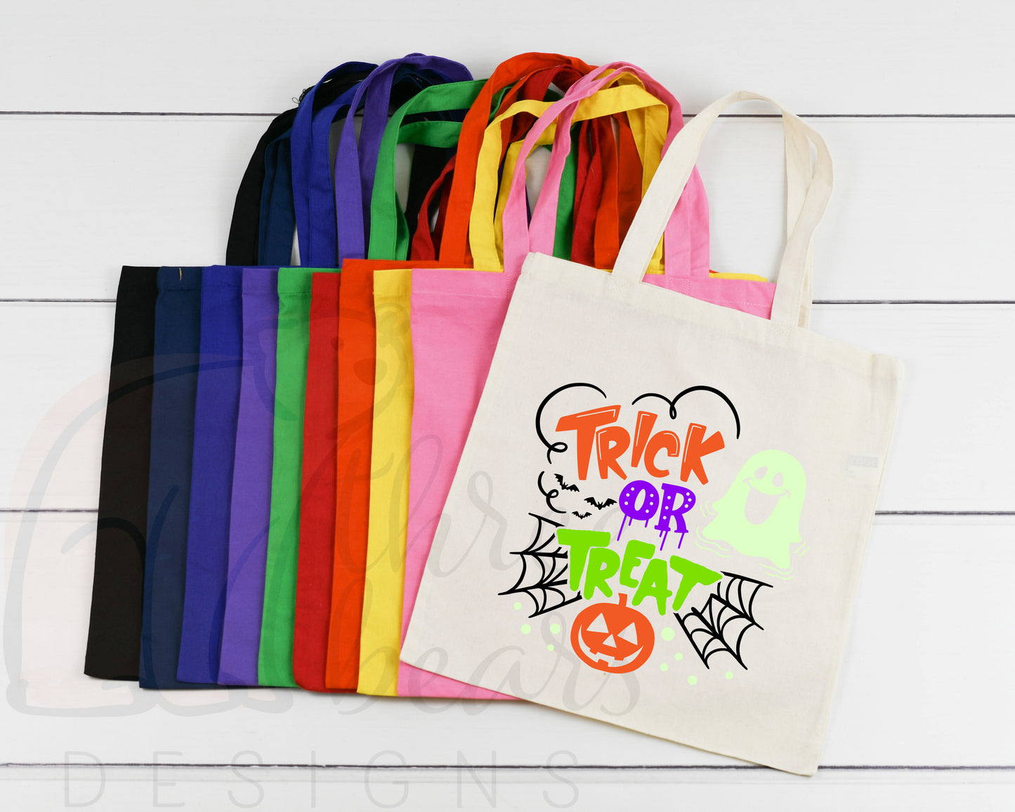 Glow in the Dark Trick or Treat Tote Bag