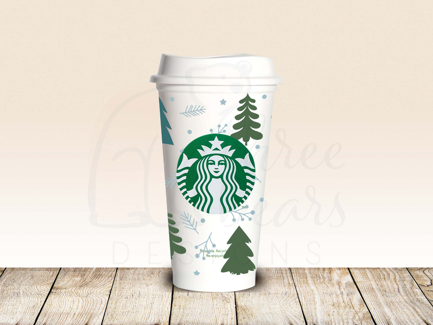 Christmas Trees 16oz Hot Cup