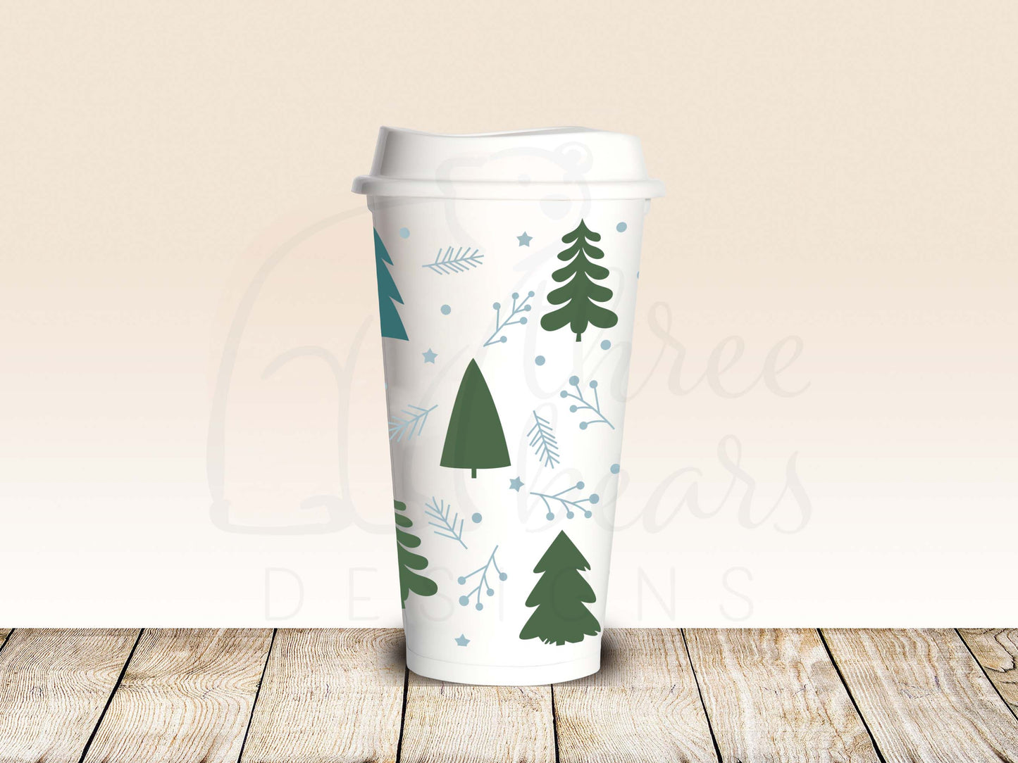 Christmas Trees 16oz Hot Cup